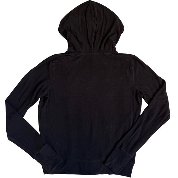 Evereve Zoey Rib Inset Hoodie (Black) - Size Small - Picture 6 of 10